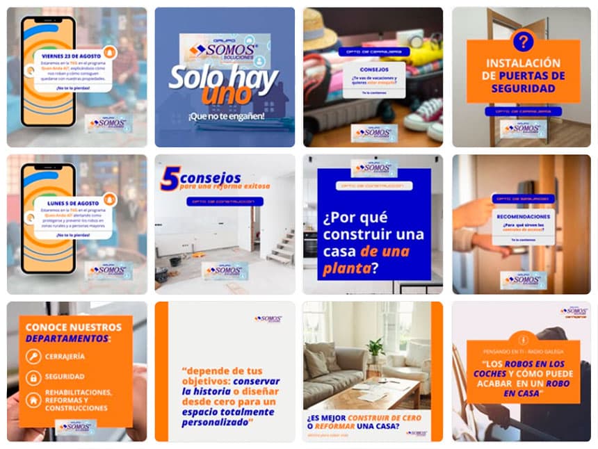 Redes sociales Somos Soluciones Cerrajeros